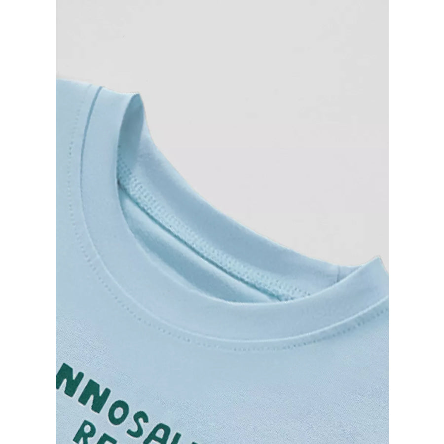 Children’s Dinosaur Print Round Neck T-Shirt Apparel and Accessories