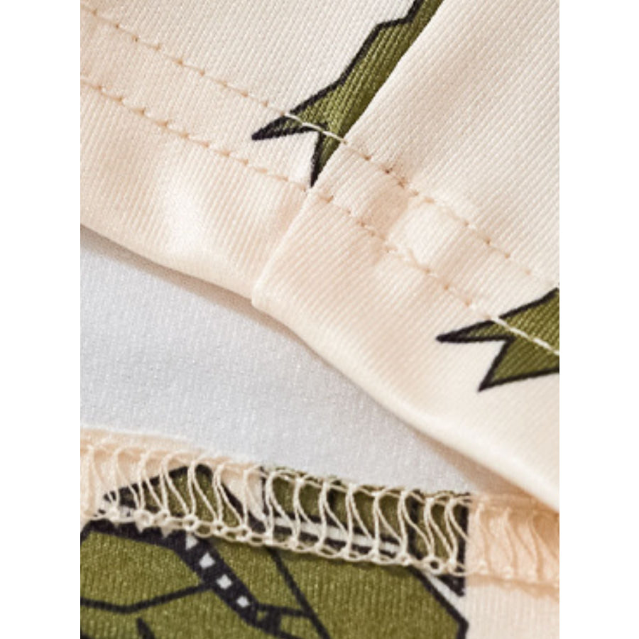 Children’s Dinosaur Print Round Neck Tee and Shorts Set Apparel and Accessories