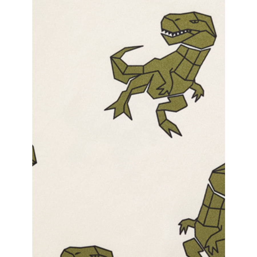 Children’s Dinosaur Print Round Neck Tee and Shorts Set Apparel and Accessories