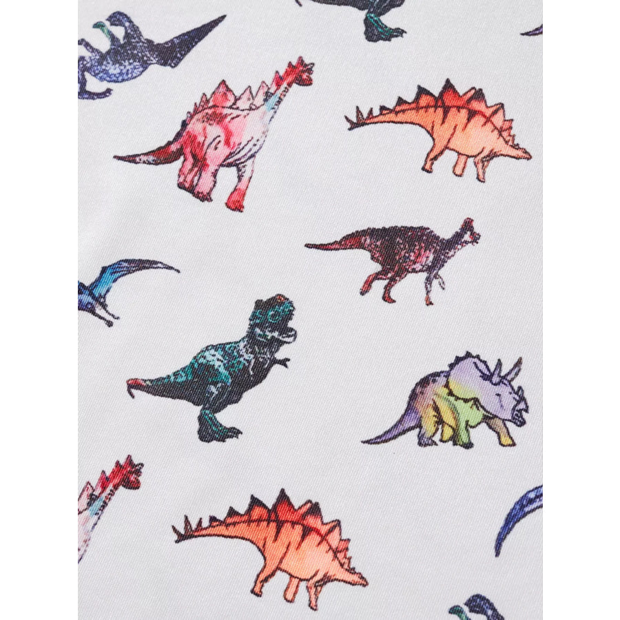 Children’s Dinosaur Print Round Neck Top and Shorts Set Apparel and Accessories