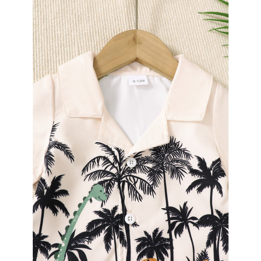 Children’s Dinosaur Print Shirt and Shorts Set Apparel and Accessories