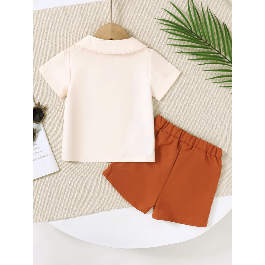 Children’s Dinosaur Print Shirt and Shorts Set Apparel and Accessories