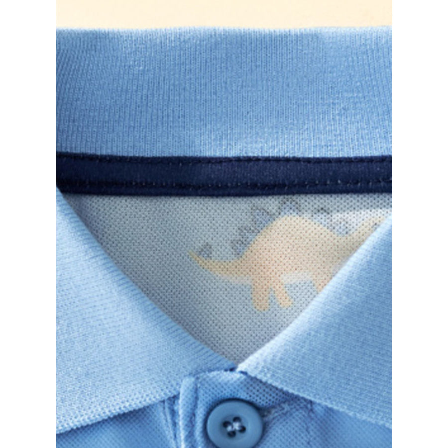 Children’s Dinosaur Print Short Sleeve Polo Apparel and Accessories