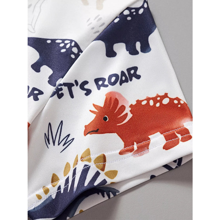 Children’s Dinosaur Print Short Sleeve T-Shirt and Shorts Set Apparel and Accessories