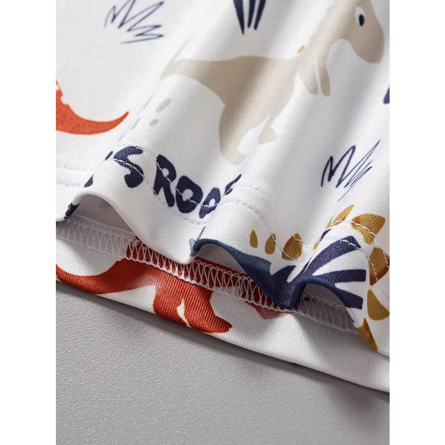 Children’s Dinosaur Print Short Sleeve T-Shirt and Shorts Set Apparel and Accessories