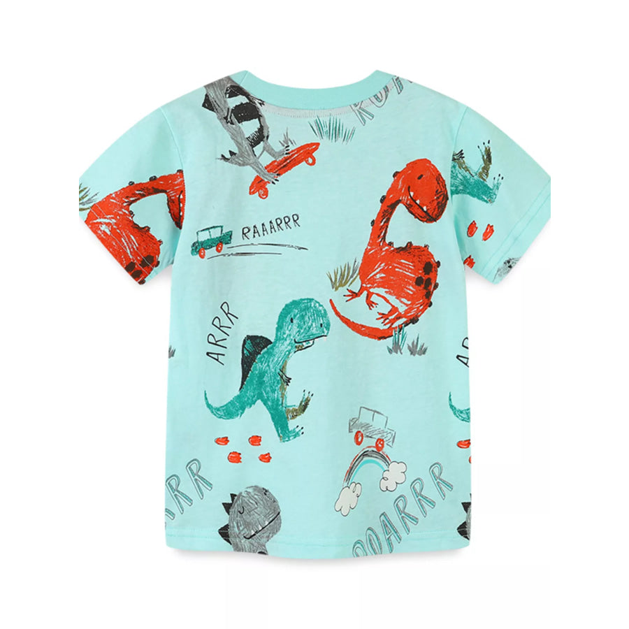 Children’s Dinosaur Print Short Sleeve T-Shirt Apparel and Accessories