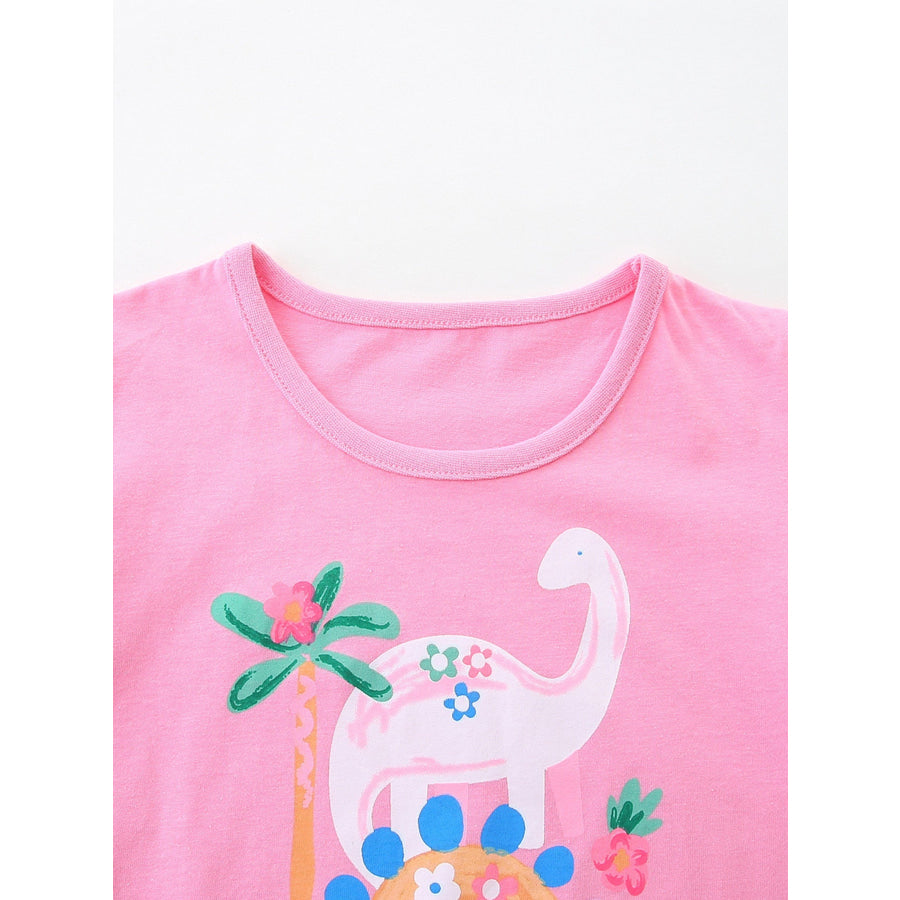 Children’s Dinosaur Print Short Sleeve T-Shirt Apparel and Accessories