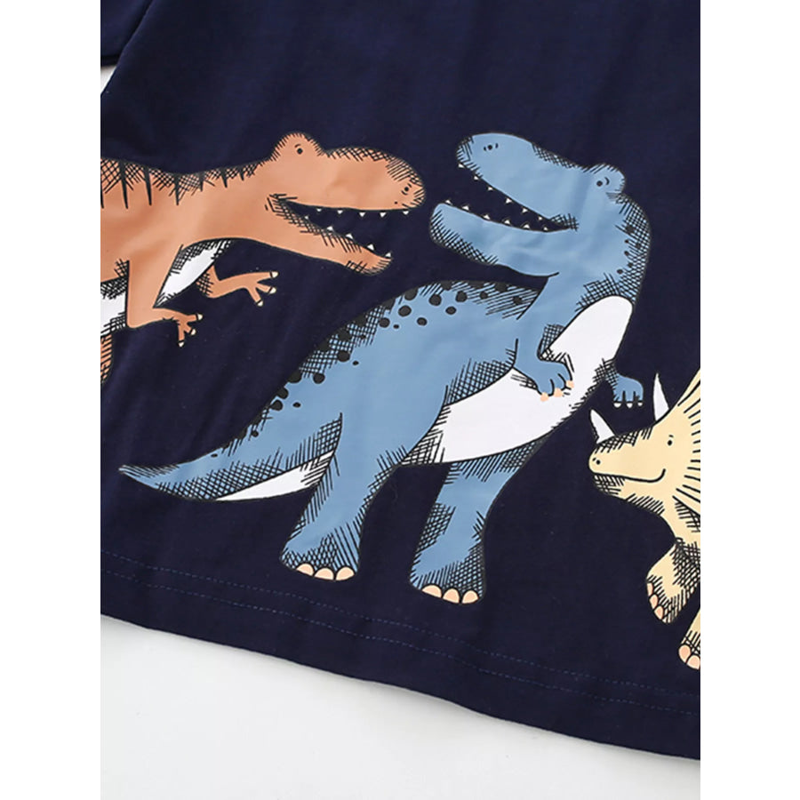Children’s Dinosaur Print Short Sleeve T-Shirt & Shorts Set Apparel and Accessories
