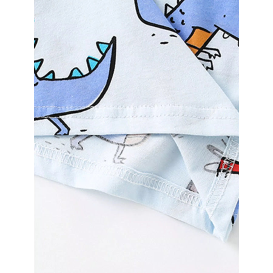 Children’s Dinosaur Print Short Sleeve T-Shirt & Shorts Set Apparel and Accessories