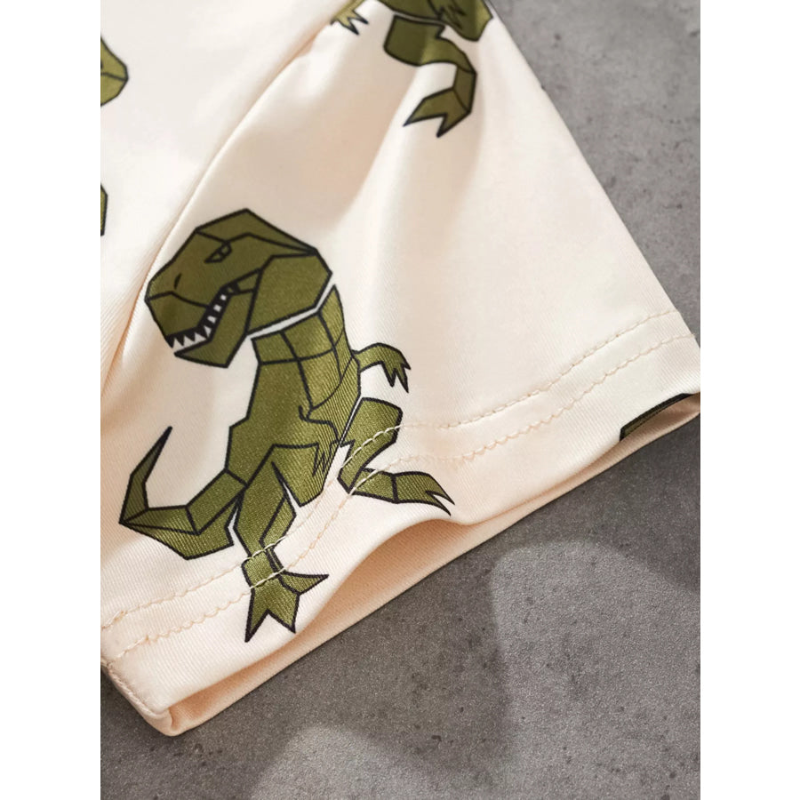 Children’s Dinosaur Print Short Sleeve Tee and Shorts Set Apparel and Accessories