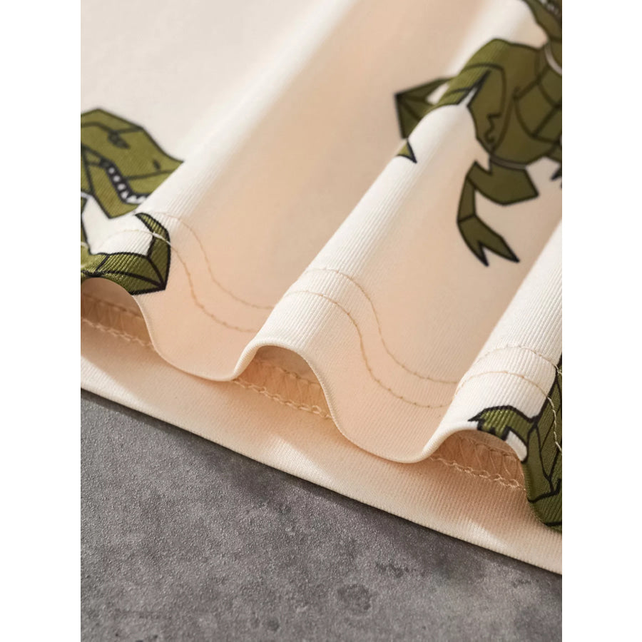 Children’s Dinosaur Print Short Sleeve Tee and Shorts Set Apparel and Accessories