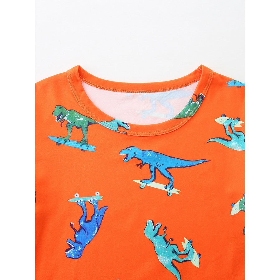 Children’s Dinosaur Print Tee and Shorts Set Apparel and Accessories
