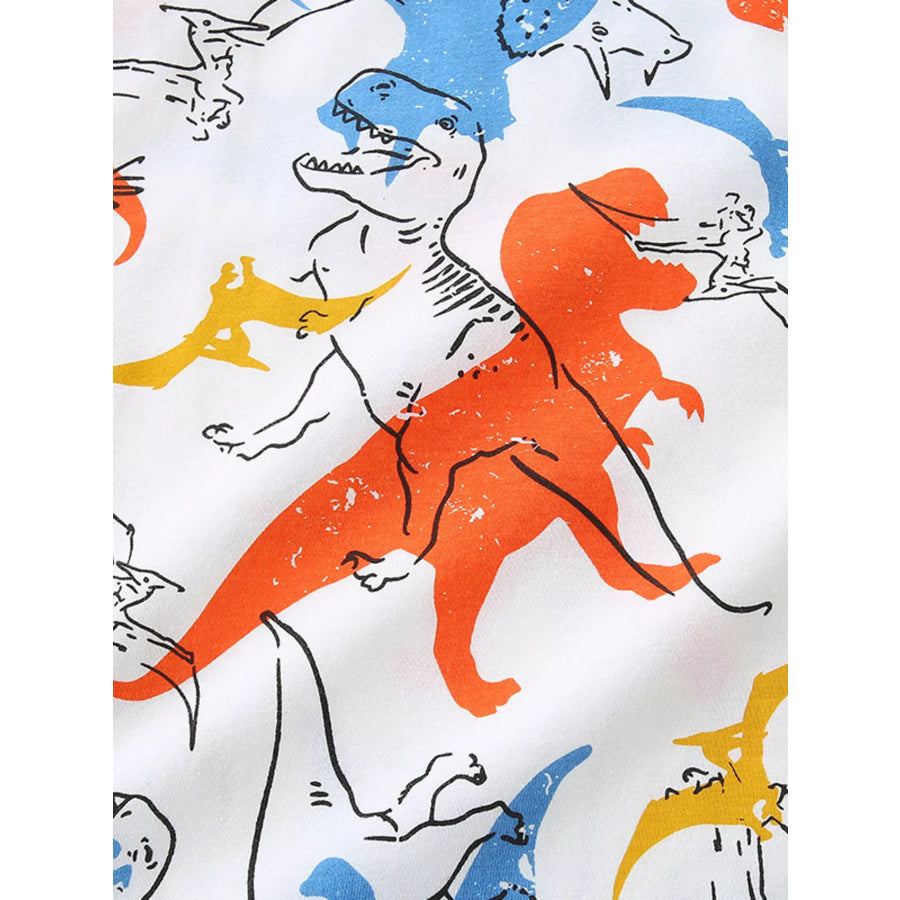 Children’s Dinosaur Print Tee and Shorts Set Apparel and Accessories