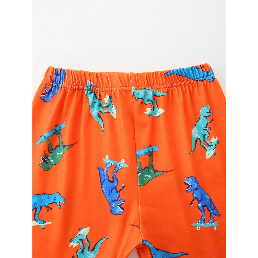 Children’s Dinosaur Print Tee and Shorts Set Apparel and Accessories