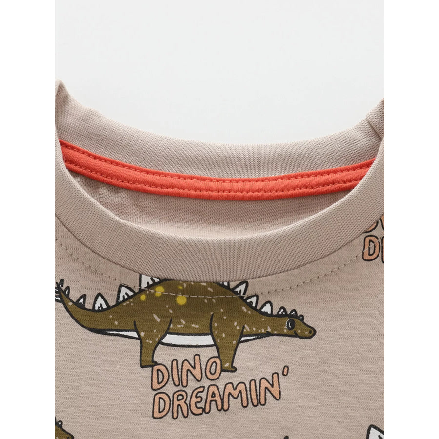 Children’s Dinosaur Print Tee and Shorts Set Apparel and Accessories