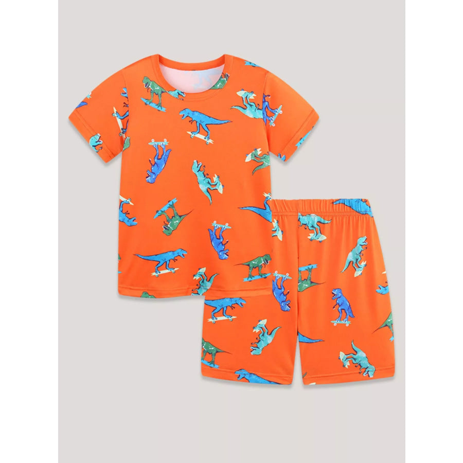 Children’s Dinosaur Print Tee and Shorts Set Apparel and Accessories