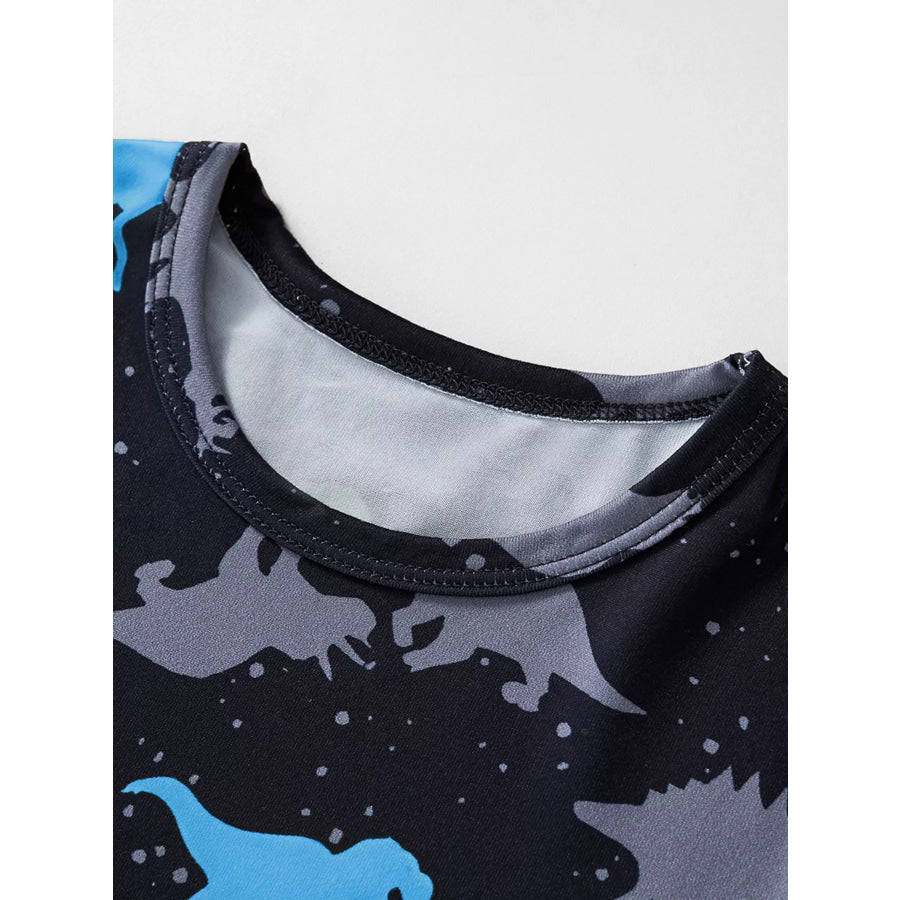 Children’s Dinosaur Print Top and Shorts Casual Set Apparel and Accessories