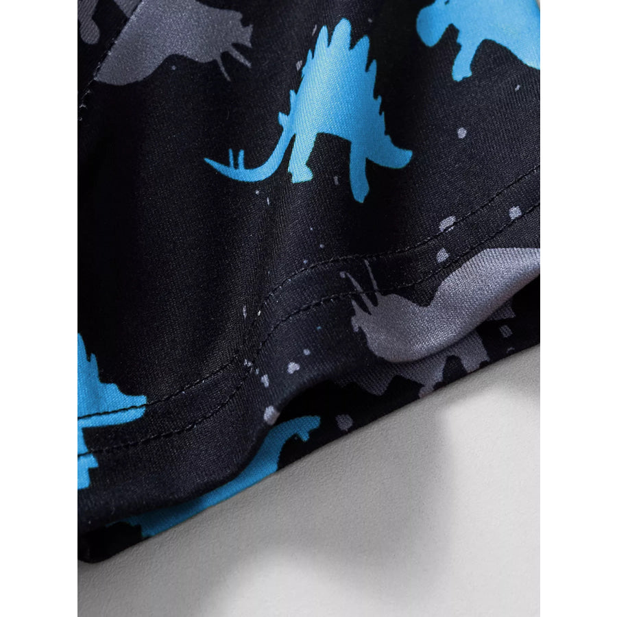Children’s Dinosaur Print Top and Shorts Casual Set Apparel and Accessories