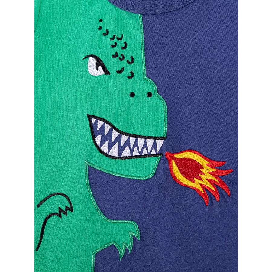 Children’s Dinosaur Print Two-Tone Set Apparel and Accessories