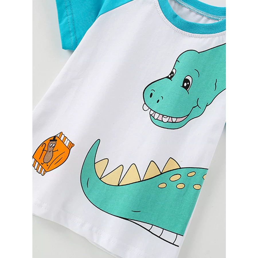 Children’s Dinosaur Raglan Sleeve T-Shirt Apparel and Accessories