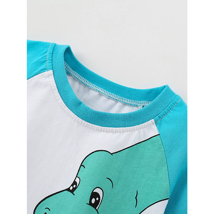 Children’s Dinosaur Raglan Sleeve T-Shirt Apparel and Accessories