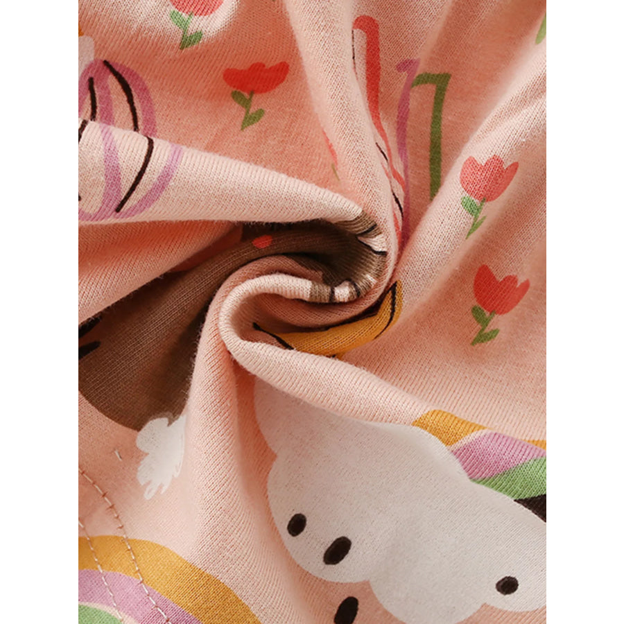 Children’s Dinosaur & Rainbow Print Top and Pants Set Apparel and Accessories
