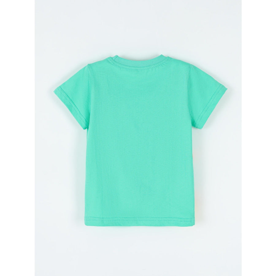 Children’s Dinosaur Round Neck Short Sleeve T-Shirt Apparel and Accessories
