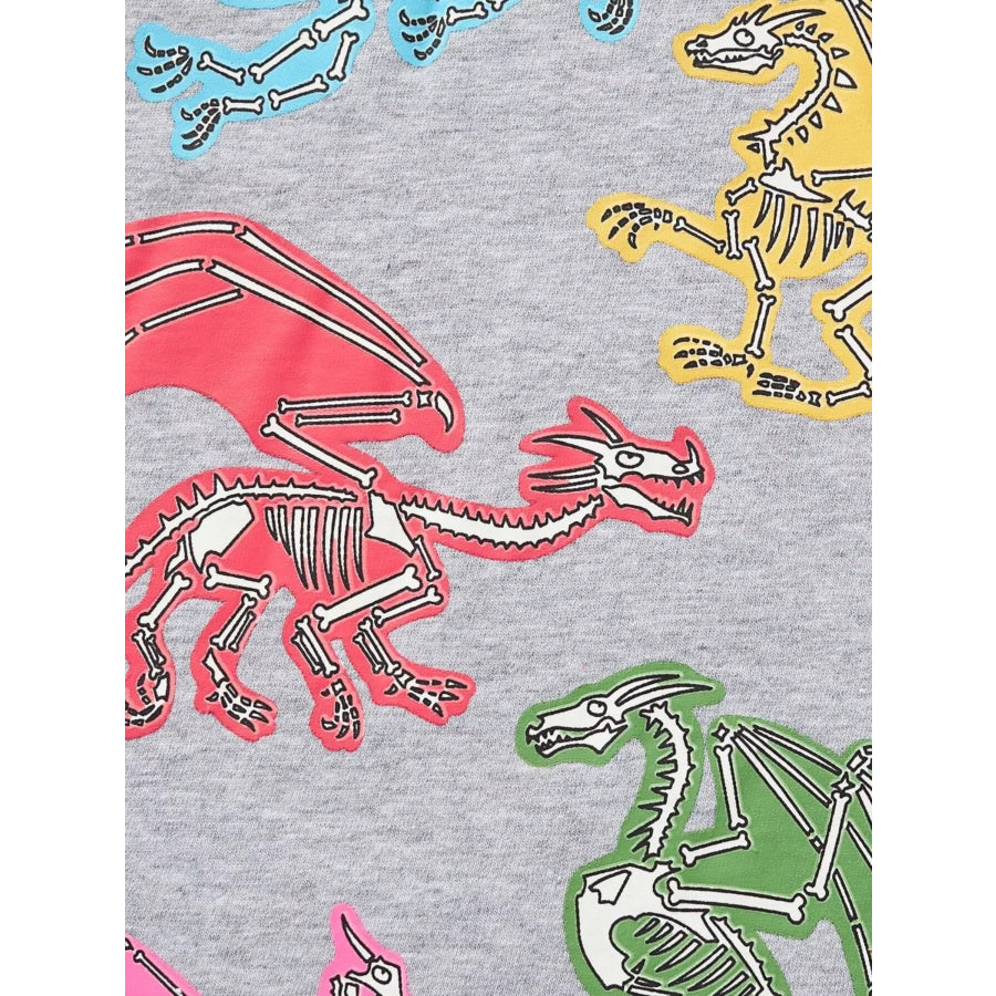 Children’s Dinosaur Round Neck T-Shirt Apparel and Accessories