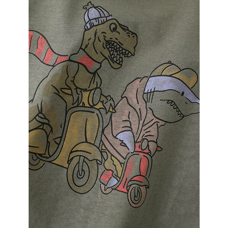 Children’s Dinosaur Round Neck T-Shirt Apparel and Accessories