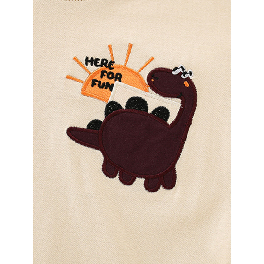 Children’s Dinosaur Round Neck Tee and Shorts Set Apparel and Accessories