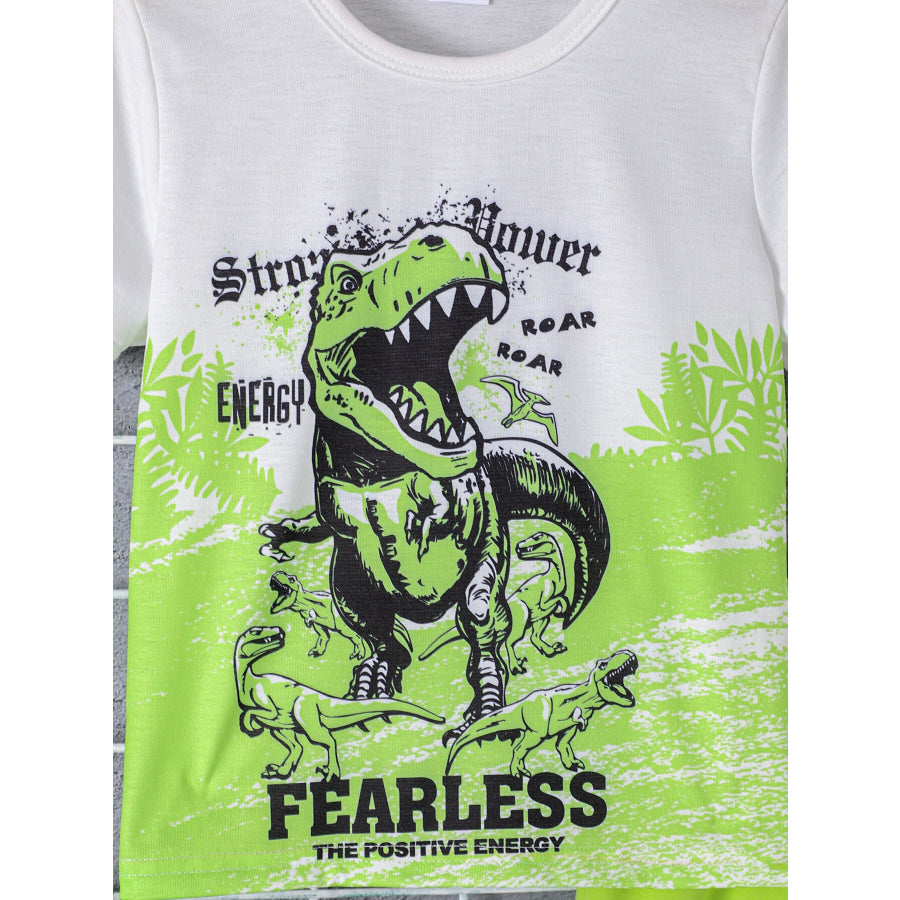 Children’s Dinosaur Short Sleeve T-shirt & Shorts Set Apparel and Accessories
