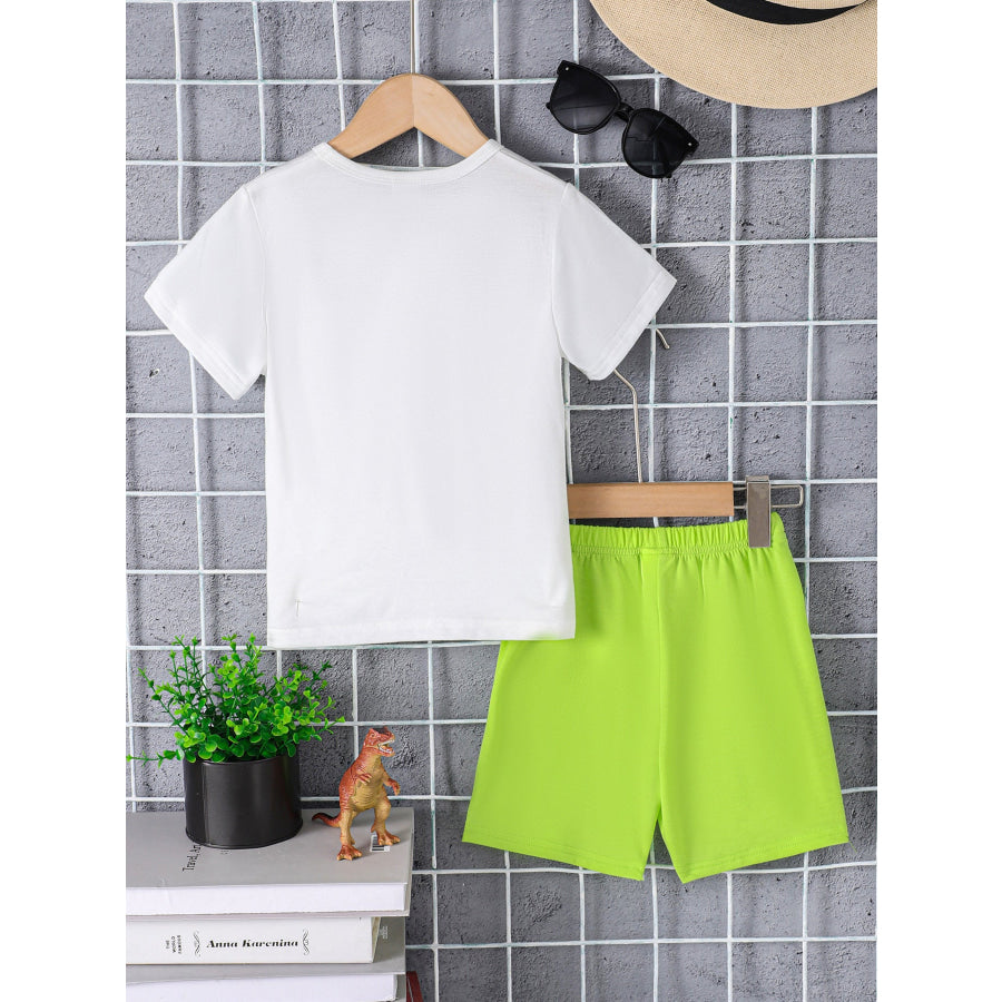 Children’s Dinosaur Short Sleeve T-shirt & Shorts Set Apparel and Accessories