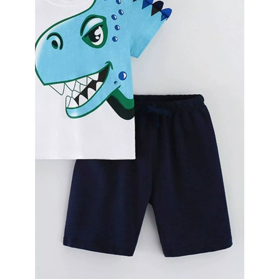 Children’s Dinosaur Short Sleeve T-Shirt & Shorts Set Apparel and Accessories