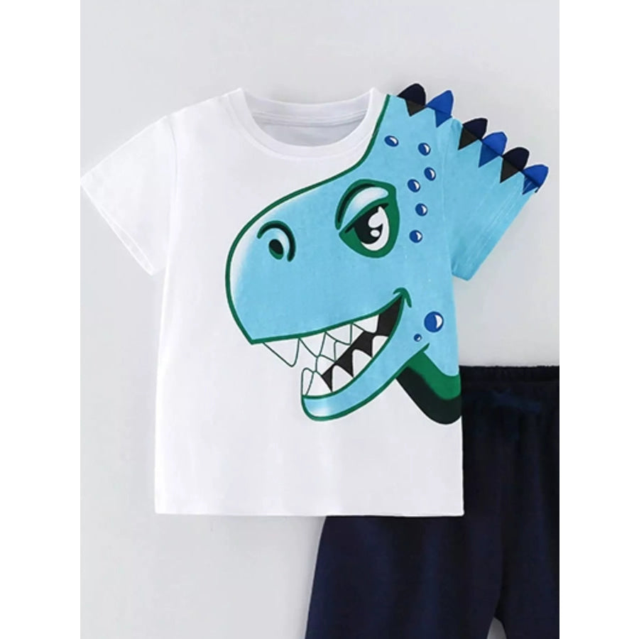 Children’s Dinosaur Short Sleeve T-Shirt & Shorts Set Apparel and Accessories