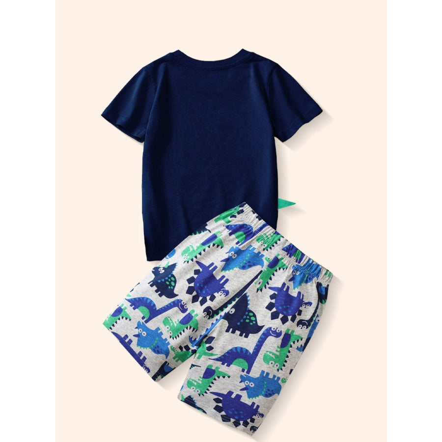 Children’s Dinosaur Short Sleeve Tee and Shorts Set Apparel and Accessories
