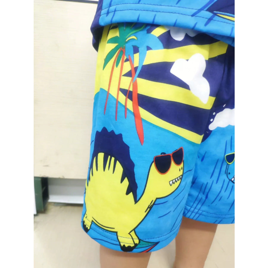 Children’s Dinosaur Short Sleeve Tee and Shorts Set Apparel and Accessories