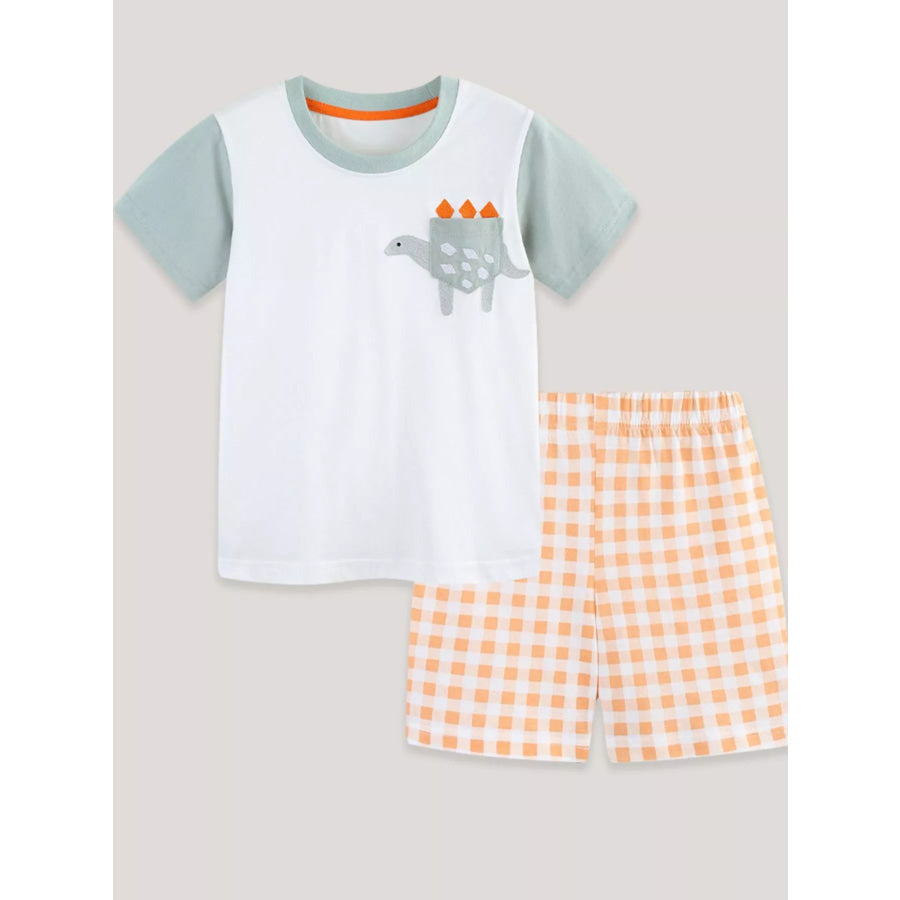 Children’s Dinosaur Short Sleeve Tee and Shorts Set Apparel and Accessories