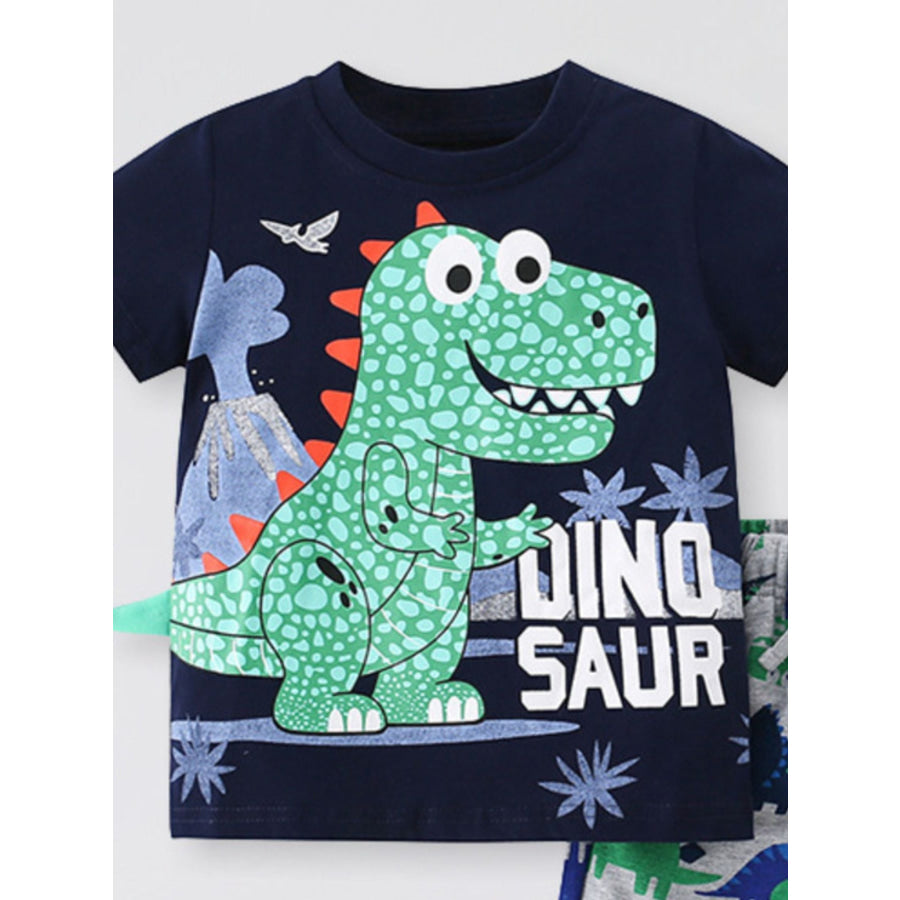 Children’s Dinosaur Short Sleeve Tee and Shorts Set Apparel and Accessories