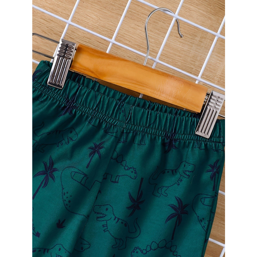 Children’s Dinosaur Short Sleeve Tee and Shorts Set Apparel Accessories