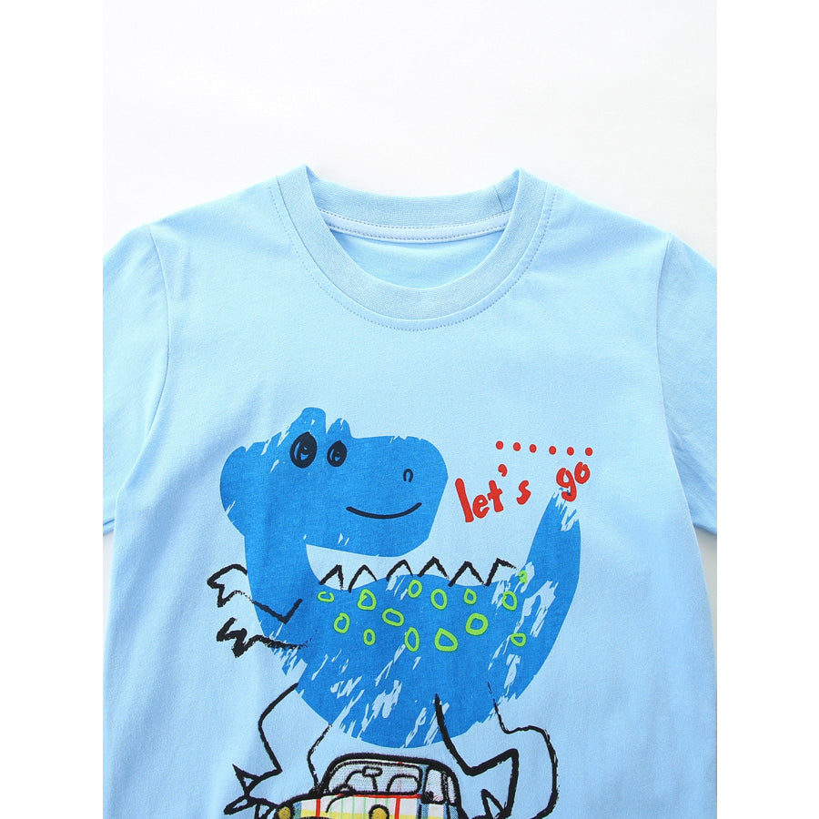 Children’s Dinosaur Short Sleeve Tee and Shorts Set Apparel and Accessories
