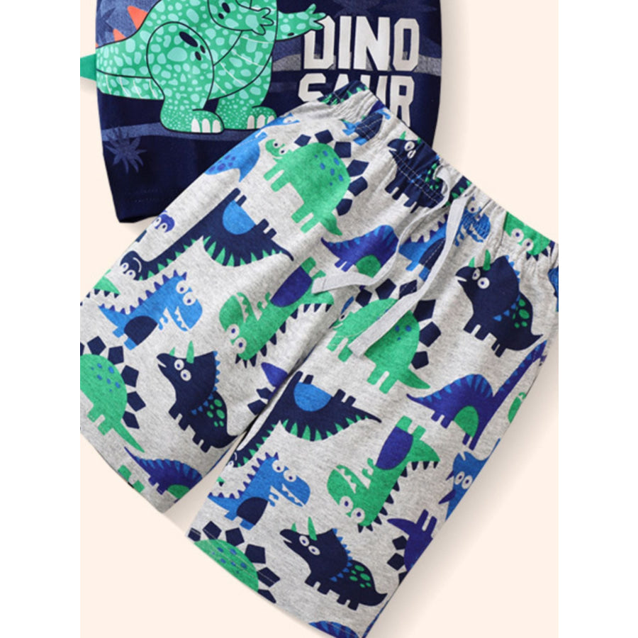 Children’s Dinosaur Short Sleeve Tee and Shorts Set Apparel and Accessories