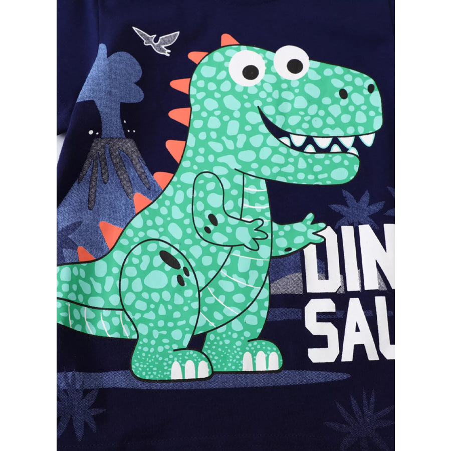 Children’s Dinosaur Short Sleeve Tee and Shorts Set Apparel and Accessories