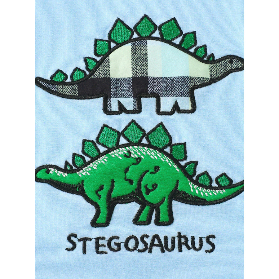 Children’s Dinosaur Short Sleeve Tee & Plaid Shorts Set Apparel and Accessories