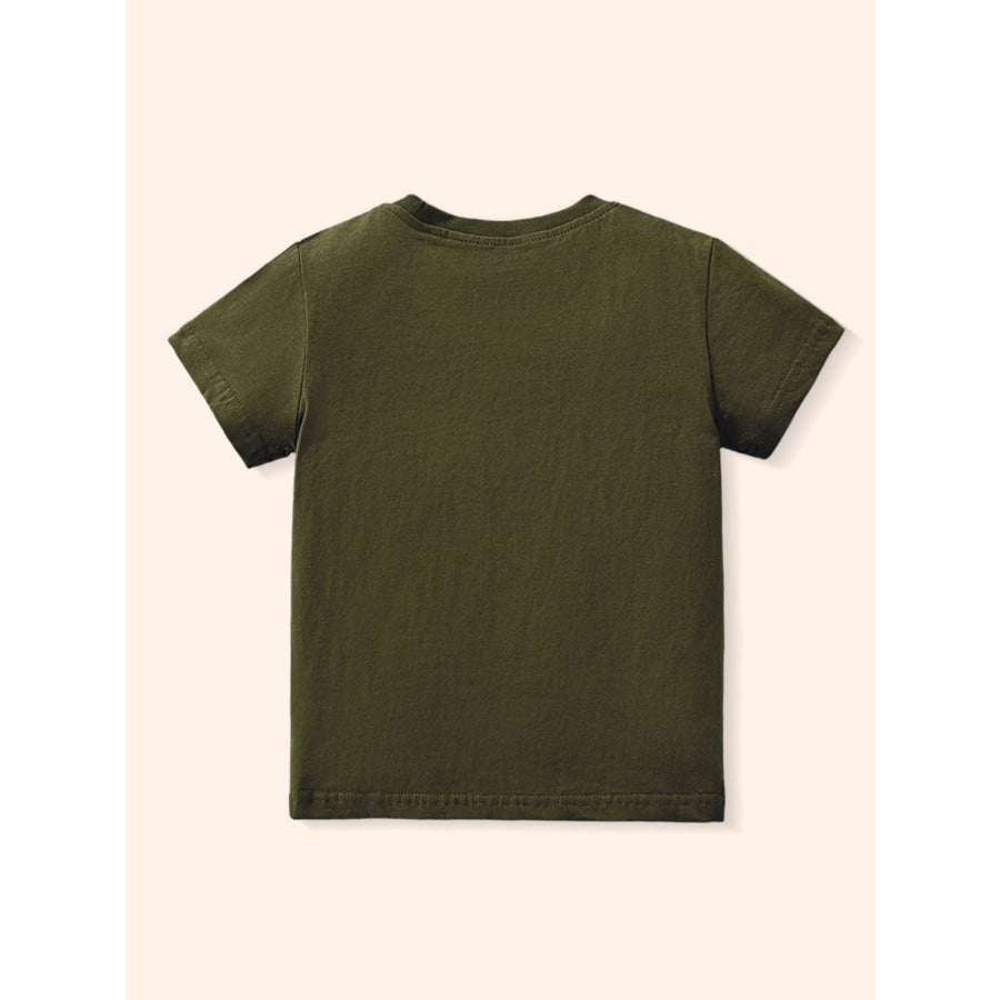 Children’s Dinosaur Skeleton Print Short Sleeve T-Shirt Apparel and Accessories