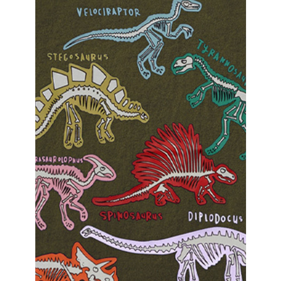 Children’s Dinosaur Skeleton Print Short Sleeve T-Shirt Apparel and Accessories