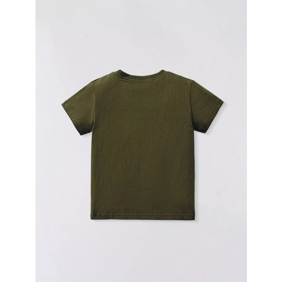 Children’s Dinosaur Skeleton Round Neck T-Shirt Apparel and Accessories