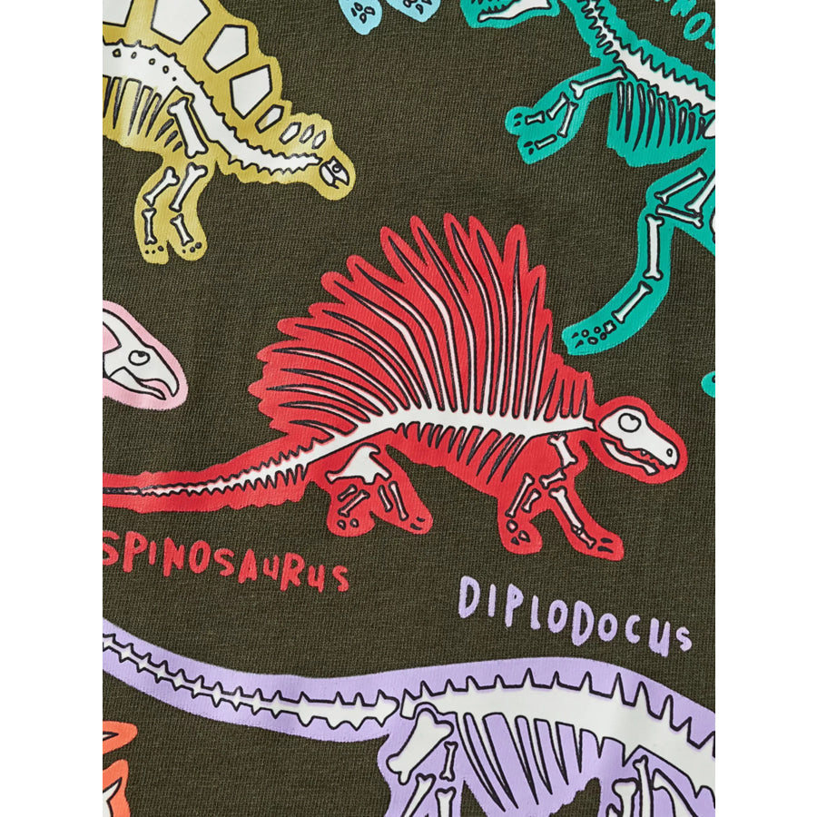 Children’s Dinosaur Skeleton Round Neck T-Shirt Apparel and Accessories