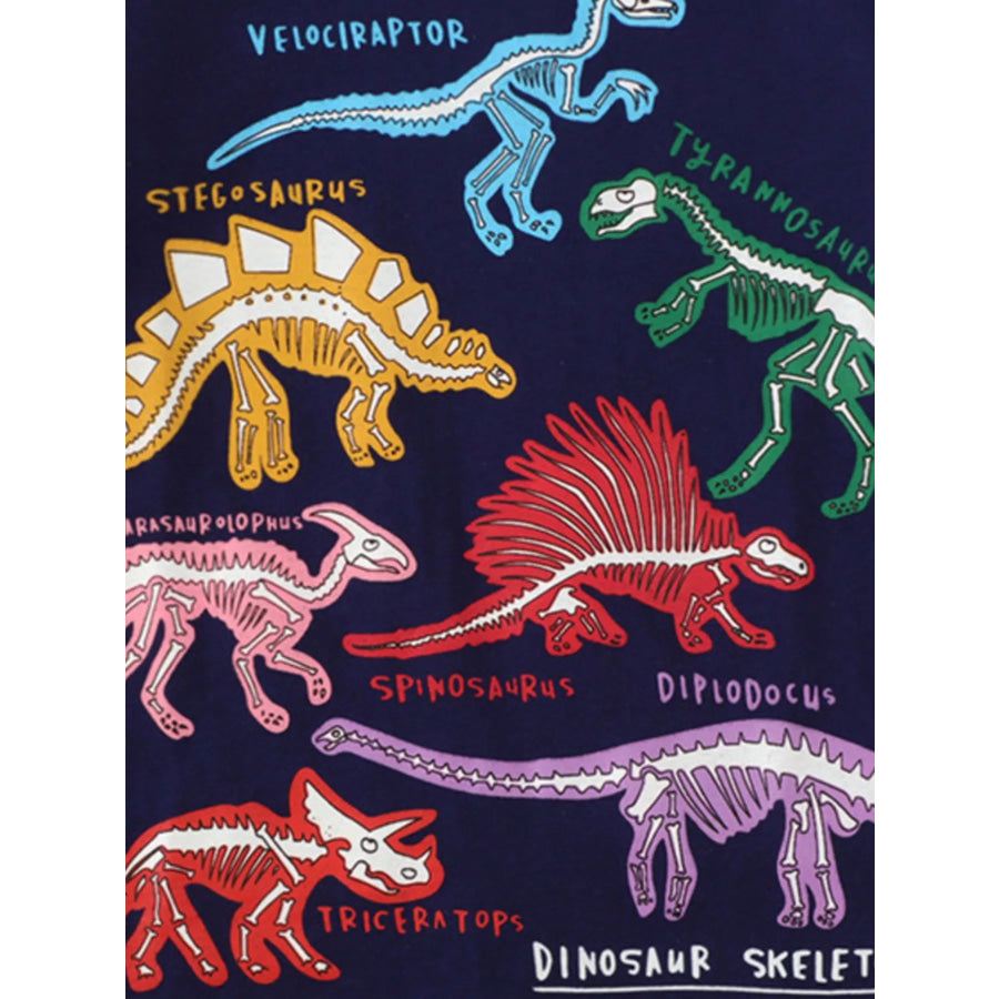 Children’s Dinosaur Skeleton Short Sleeve T-Shirt Apparel and Accessories