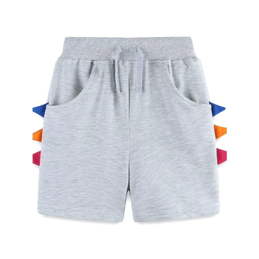 Children’s Dinosaur Spike Accent Knit Shorts Light Gray / 2Y Apparel and Accessories