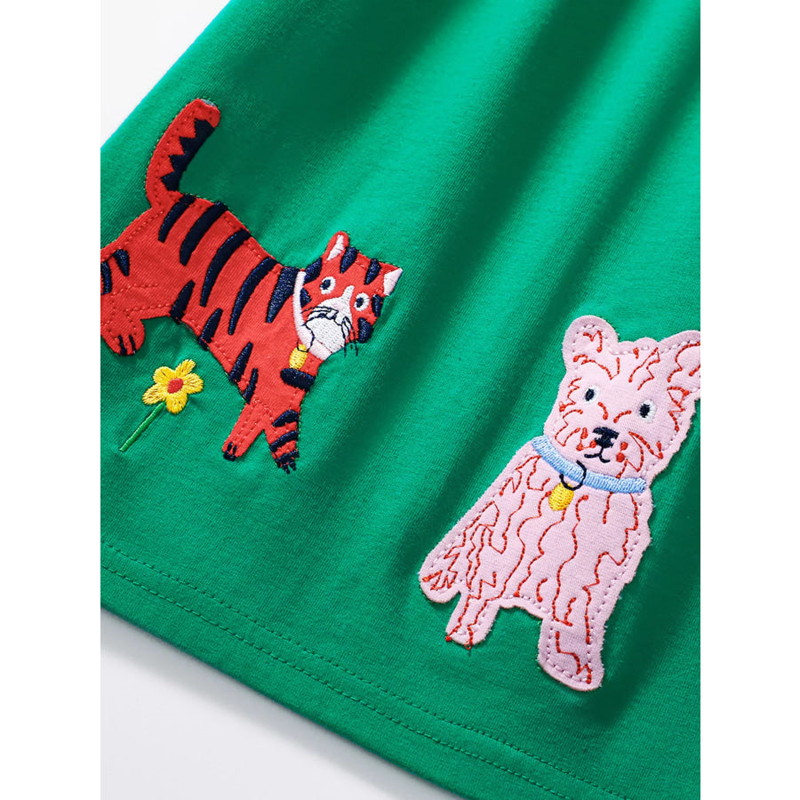 Children’s Dinosaur Striped Casual Dress Apparel and Accessories